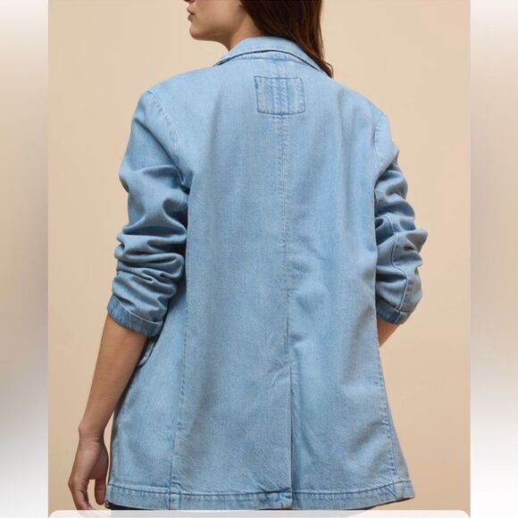 American Eagle Outfitters Light Blue Oversized Jacket(Size Small) - Picture 4 of 11
